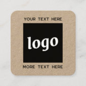 Eenvoudige Logo- en tekstkraft Vierkante Visitekaartje (Voorkant)