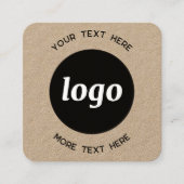 Eenvoudige Logo- en tekstkraft Vierkante Visitekaartje (Voorkant)