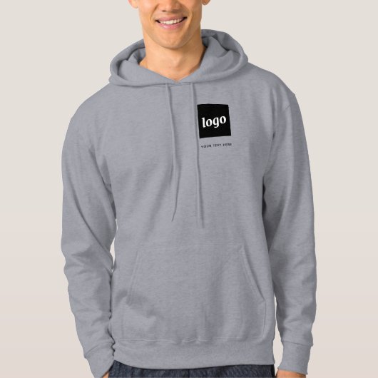 Eenvoudige Logo- en tekstpromotie Hoodie (Voorkant)