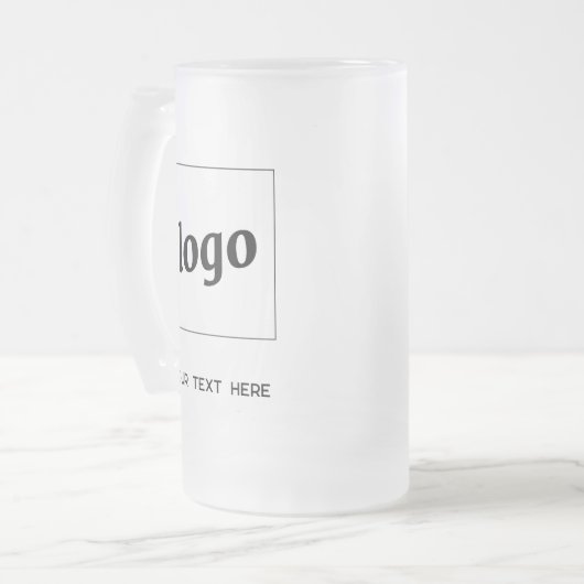 Eenvoudige Logo- en tekstpromotie Matglas Bierpul (Voorkant links)