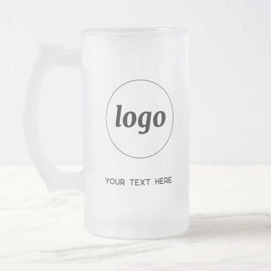 Eenvoudige Logo- en tekstpromotie Matglas Bierpul (Links)