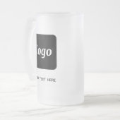 Eenvoudige Logo- en tekstpromotie Matglas Bierpul (Voorkant links)