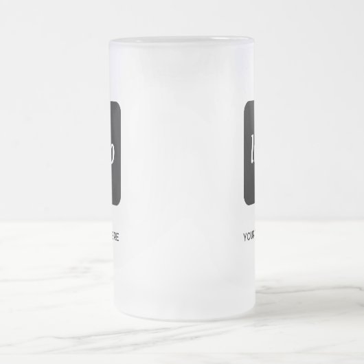 Eenvoudige Logo- en tekstpromotie Matglas Bierpul (Center)