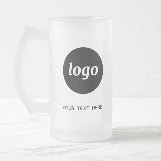 Eenvoudige Logo- en tekstpromotie Matglas Bierpul (Links)