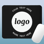 Eenvoudige Logo- en tekstpromotie Muismat<br><div class="desc">Eenvoudige logo en aangepaste tekst voor uw bedrijf. Vervang de logo en de tekst met uw om,  om het even welke tekst aan te passen en te verwijderen als u verkiest. Minimalistisch en professioneel om uw merk weer te geven.</div>
