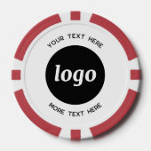 Eenvoudige Logo- en tekstpromotie Poker Chips (Voorkant)