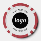 Eenvoudige Logo- en tekstpromotie Poker Chips (Achterkant)