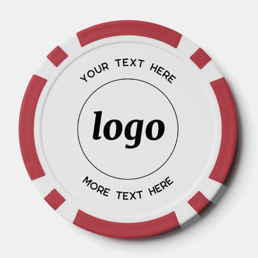 Eenvoudige Logo- en tekstpromotie Poker Chips (Achterkant)