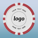 Eenvoudige Logo- en tekstpromotie Poker Chips<br><div class="desc">Eenvoudige logo en aangepaste tekst voor het promoten van uw bedrijf. Vervang de logo en tekst door uw eigen tekst om aan te passen. Minimalistisch en professioneel om uw merk te weerspiegelen.</div>