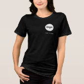 Eenvoudige Logo- en tekstpromotie Tri-Blend Shirt (Voorkant)