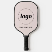 Eenvoudige Logo- en tekstroze Pickleball Paddle (Voorkant)