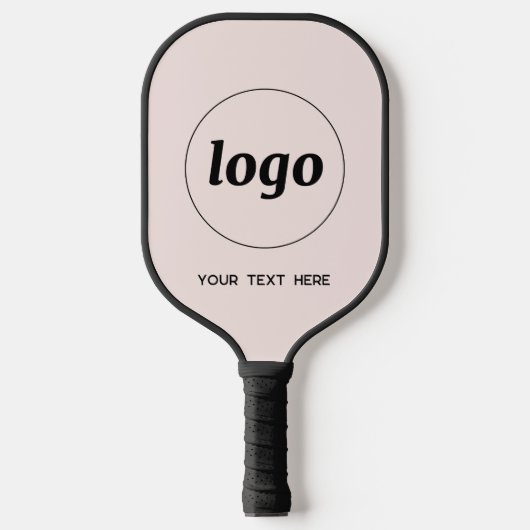 Eenvoudige Logo- en tekstroze Pickleball Paddle (Voorkant)