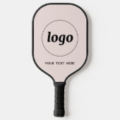 Eenvoudige Logo- en tekstroze Pickleball Paddle (Achterkant)
