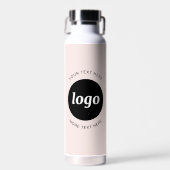 Eenvoudige Logo- en tekstroze Waterfles (Voorkant)