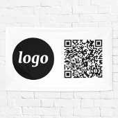 Eenvoudige Logo en zakelijke QR-code Spandoek