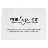 Eenvoudige Logo Evenementen Bedrijfsmerk Groot Cadeauzakje (Achterkant)