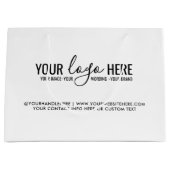 Eenvoudige Logo Evenementen Zakelijk Bedrijfsident Groot Cadeauzakje (Voorkant)