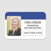 Eenvoudige Logo foto voor werknemers Naamplaatje (Voorkant)