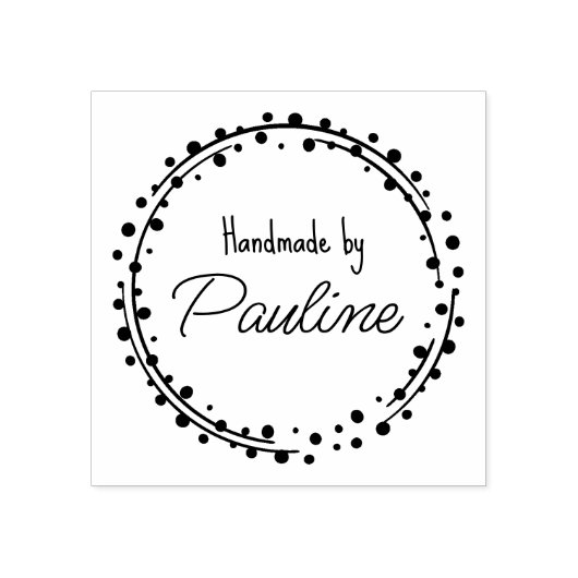 Eenvoudige Logo handgemaakt Rubberstempel (Afrduk)