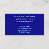 Eenvoudige Logo (Heat, Cool) Professionele AC HVAC Visitekaartje (Achterkant)