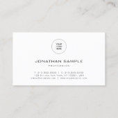 , eenvoudige Logo hier Sjabloon Visitekaartje (Achterkant)