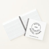 Eenvoudige Logo Hotel Naam QR Code Elke Kleur Notitieboek (Binnen)