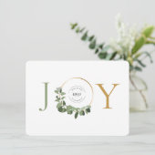 Eenvoudige logo in moderne krans op maat feestdagenkaart (Staand voorkant)