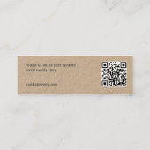 Eenvoudige Logo Kraft-papier oorbel display QR-cod Mini Visitekaartje (Achterkant)