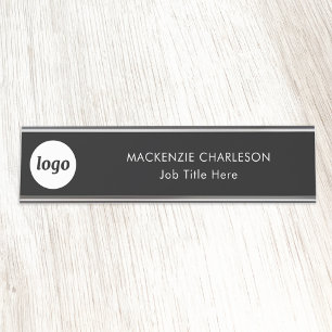 Eenvoudige Logo met aangepaste tekst Black Busines Bureau Naambordje