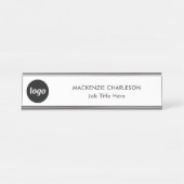 Eenvoudige Logo met aangepaste tekst Business Prof Bureau Naambordje (Voorkant)