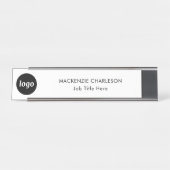 Eenvoudige Logo met aangepaste tekst Business Prof Bureau Naambordje (Voorkant)