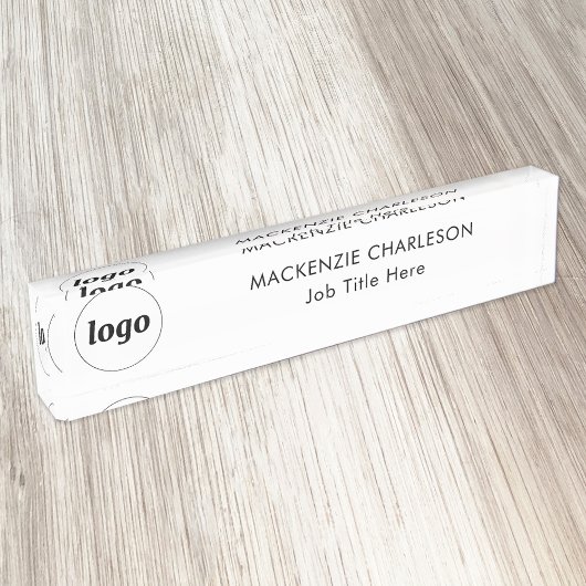 Eenvoudige Logo met aangepaste tekst Business Prof Naambordje