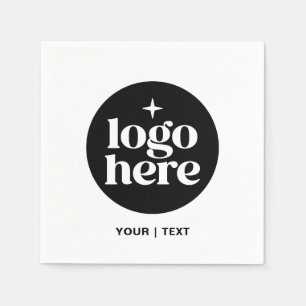 Eenvoudige logo met eigen tekst servet
