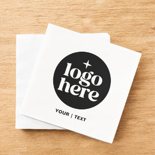 Eenvoudige logo met eigen tekst servet