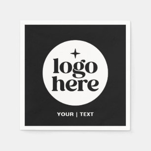 Eenvoudige logo met eigen tekst servet