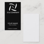 Eenvoudige Logo met monogram optioneel visitekaart Visitekaartje (Voorkant / Achterkant)