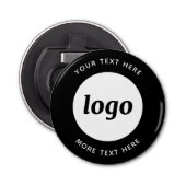 Eenvoudige Logo met SMS Business Promotion Button Flesopener (Voorkant)