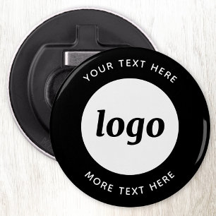 Eenvoudige Logo met SMS Business Promotion Button Flesopener