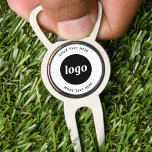 Eenvoudige Logo met SMS Business Promotion Divot Tool<br><div class="desc">Voeg je eigen logo en tekstkeuze toe aan dit ontwerp. Verwijder desgewenst de bovenste of onderste tekst. Minimalistisch en professioneel. Geweldig als promotieproduct voor uw klanten en klanten.</div>