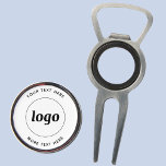 Eenvoudige Logo met SMS Business Promotion Divot Tool<br><div class="desc">Voeg je eigen logo en tekstkeuze toe aan dit ontwerp. Verwijder desgewenst de bovenste of onderste tekst. Minimalistisch en professioneel. Geweldig als promotieproduct voor uw klanten en klanten.</div>