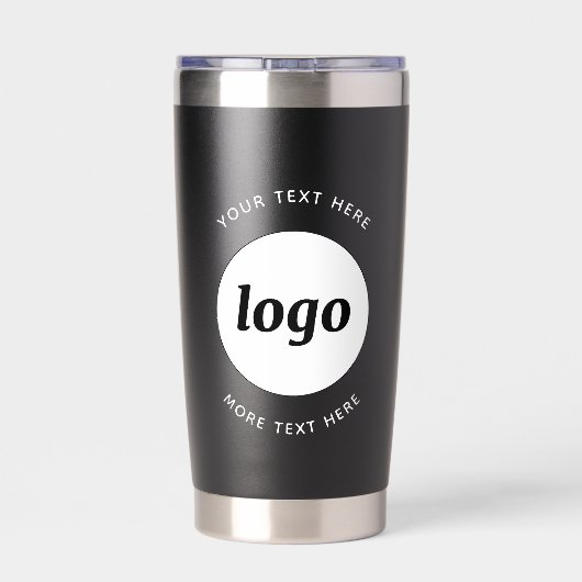 Eenvoudige Logo met SMS Business Promotion Geïsoleerde Drinkbeker (Achterkant)