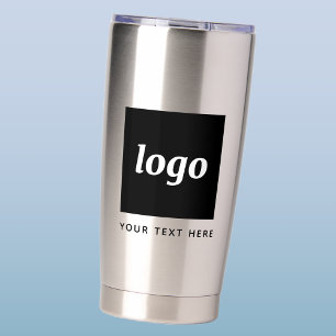 Eenvoudige Logo met SMS Business Promotion Geïsoleerde Drinkbeker