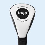 Eenvoudige Logo met SMS Business Promotion Golfheadcover<br><div class="desc">Voeg je eigen logo en tekstkeuze toe aan dit ontwerp. Verwijder desgewenst de bovenste of onderste tekst. Minimalistisch en professioneel. Geweldig als promotieproduct voor uw klanten en klanten.</div>