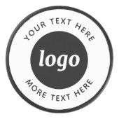 Eenvoudige Logo met SMS Business Promotion Hockey Puck (Voorkant)