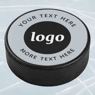 Eenvoudige Logo met SMS Business Promotion Hockey Puck