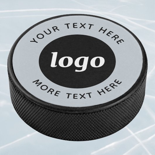Eenvoudige Logo met SMS Business Promotion Hockey Puck