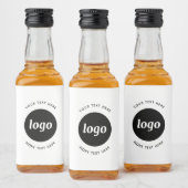 Eenvoudige Logo met SMS Business Promotion Likeurfles Etiket (Flessen)