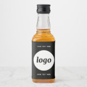 Eenvoudige Logo met SMS Business Promotion Likeurfles Etiket (Voorkant)