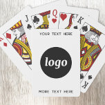 Eenvoudige Logo met SMS Business Promotion Pokerkaarten<br><div class="desc">Voeg je eigen logo en tekstkeuze toe aan dit ontwerp. Verwijder desgewenst de bovenste of onderste tekst. Minimalistisch en professioneel. Geweldig als promotieproduct voor uw klanten en klanten.</div>