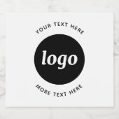 Eenvoudige Logo met SMS Business Promotion Sparkling Wijnetiket (Enkel label)
